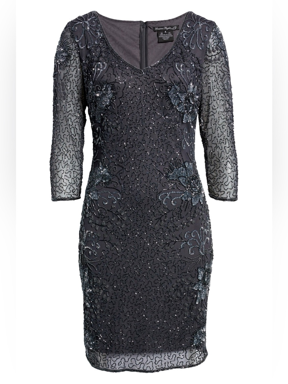 Pisarro Nights Navy Beaded Midi Dress